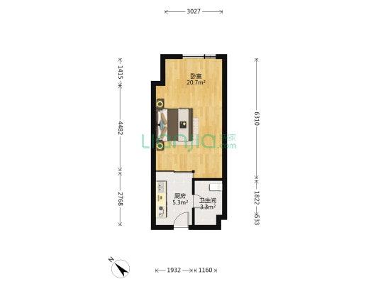 长冲街8号 1室0厅1卫 50平方