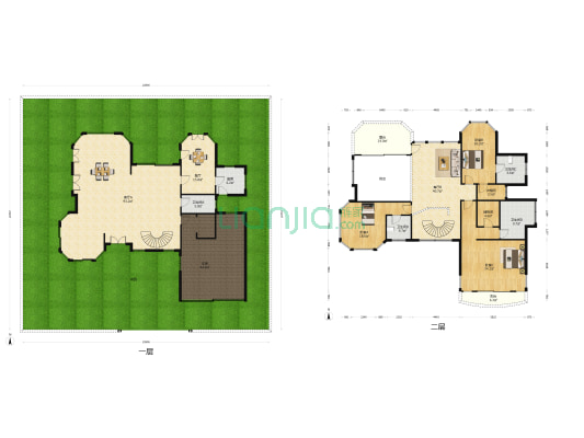 宝岛花园 3室3厅4卫 352平方