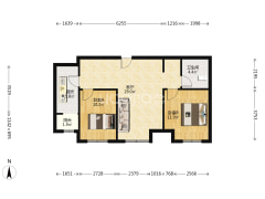 鸿坤新维港 2室2厅 南 北-保定鸿坤新维港户型图