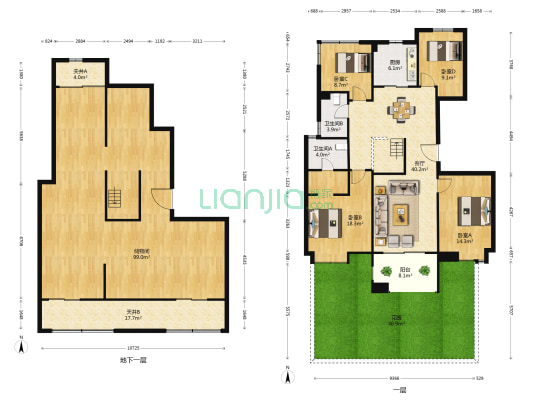滨湖金茂悦 4室1厅2卫 227平方