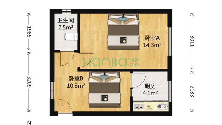 农牧局宿舍二手房实景图