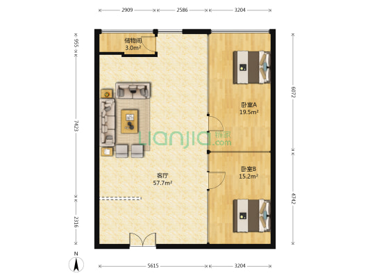 省汇中心 2室1厅0卫 131平方