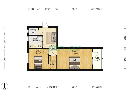 建昌里 2室1厅1卫 38平方