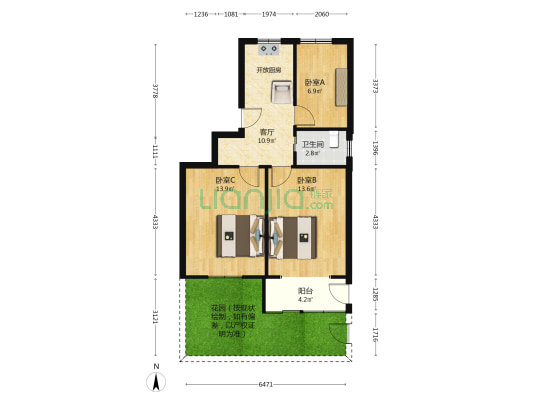 津浦新村 3室1厅1卫 65平方