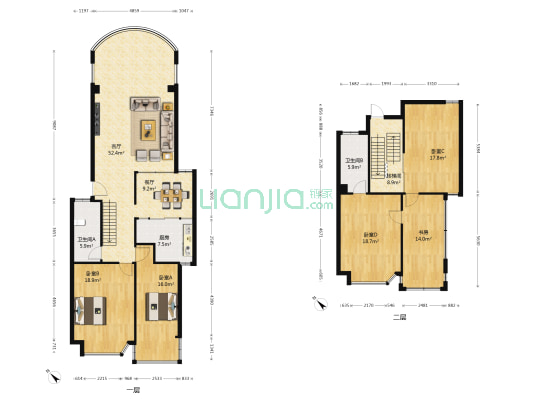 西延锦绣 5室2厅2卫 184平方