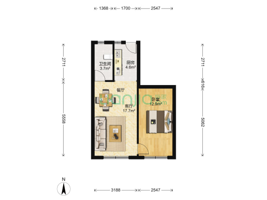 延平路461弄 1室1厅1卫 49平方