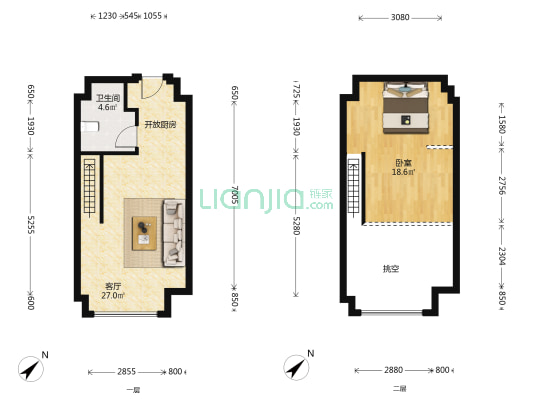 人居R17 1室1厅1卫 49平方
