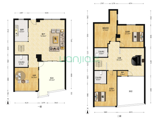 秀水华庭 3室1厅3卫 245平方