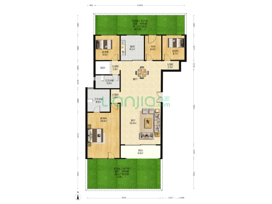 万科·拾谧森语 4室1厅2卫 175平方
