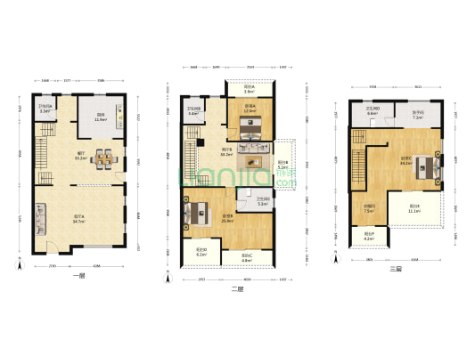 春天璟墅 3室3厅5卫 328平方