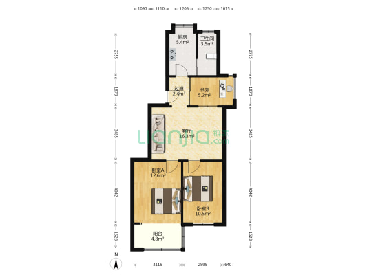 红旗区一片小区 3室1厅1卫 73平方
