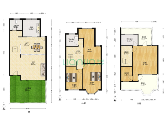 怡景花城 4室2厅3卫 213平方