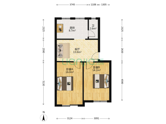 渤海路千榕家纺小区 2室1厅1卫 73平方