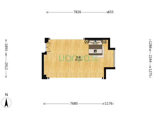 GOGO街区 1室0厅0卫 45平方