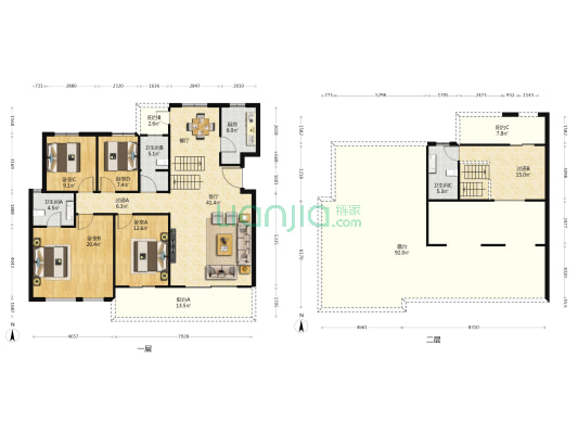 琉森水岸二期 4室1厅3卫 163平方