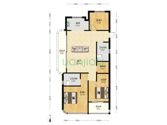 金昌白鹭之宸 3室1厅2卫 115平方