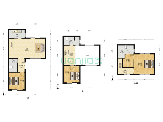 恒大云湖上郡观山悦4.1期 3室1厅3卫 131平方