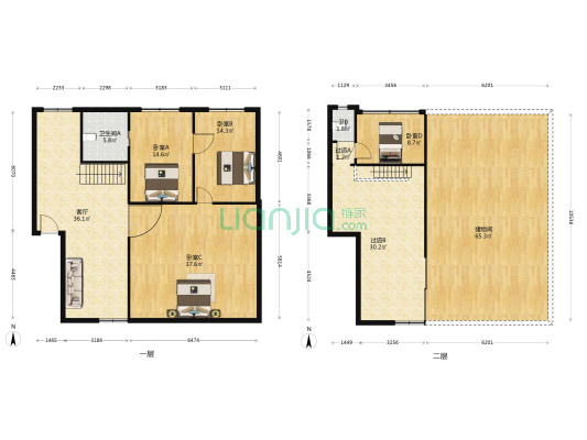 曹状元街21号 4室1厅2卫 180平方