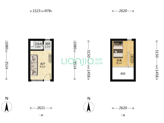 头发胡同 1室1厅1卫 16平方