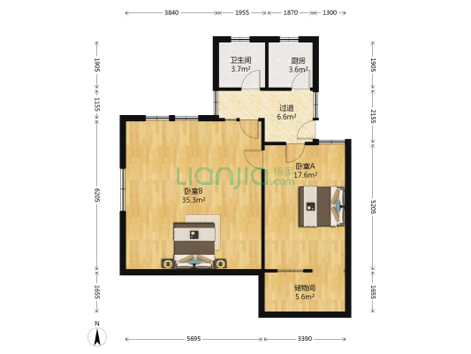 粮道街248号 2室0厅1卫 86平方