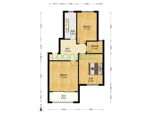 枫华紫园 1室1厅0卫 89平方