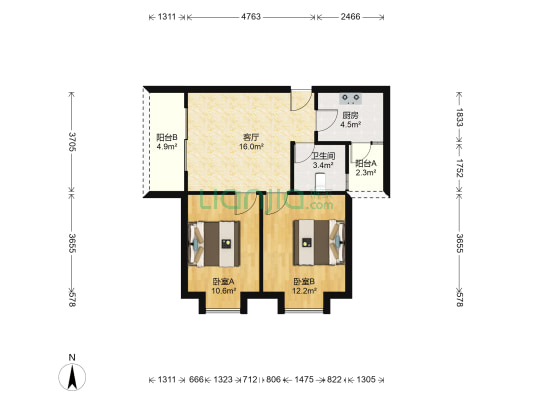 宝桐佳苑 2室1厅1卫 71平方