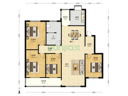 石油小区 4室1厅1卫 147平方