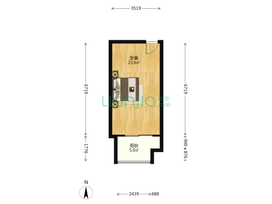 富兴世界金融中心 1室0厅0卫 51平方