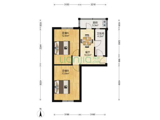经三街 2室1厅1卫 53平方