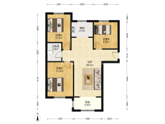 户型方正，小区环境优美， 高楼层，视野好-涿州鹏渤印象城牛津花园户型图
