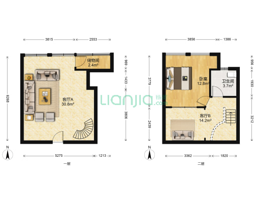 雅兰电子城 1室2厅1卫 44平方