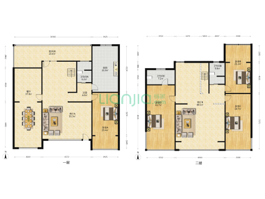 江苏师范大学牛山公寓 4室3厅3卫 286平方