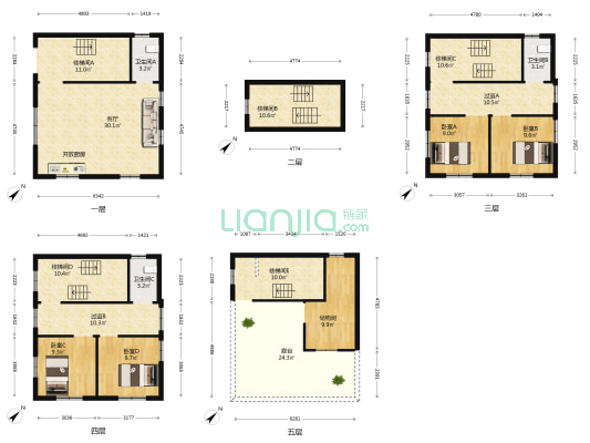 新石门上街 4室1厅3卫 193平方