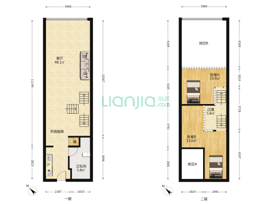 横琴国贸大厦 2室1厅1卫 105平方