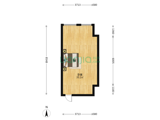 钰龙时代中心 1室0厅0卫 55平方