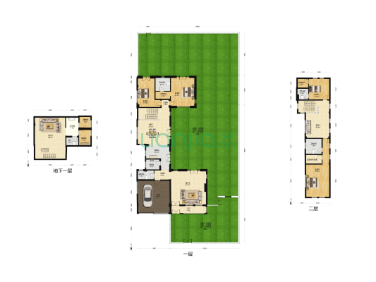 香江别墅一期 4室4厅5卫 424平方
