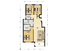 涿州城西 桃源新都孔雀城110平三居双卫通透洋房急售-涿州桃源新都孔雀城户型图