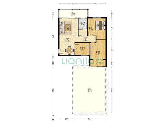 万丰岭上建安 3室1厅1卫 86平方