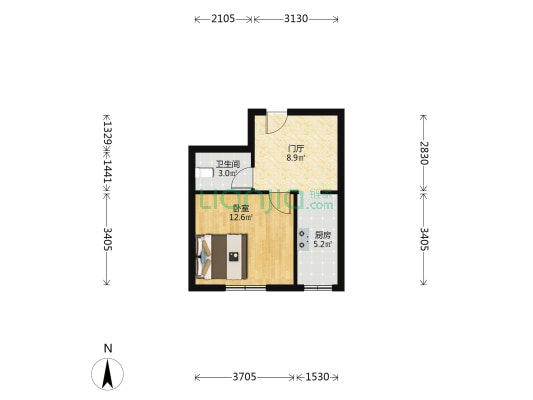 南亭印象 1室0厅1卫 45平方