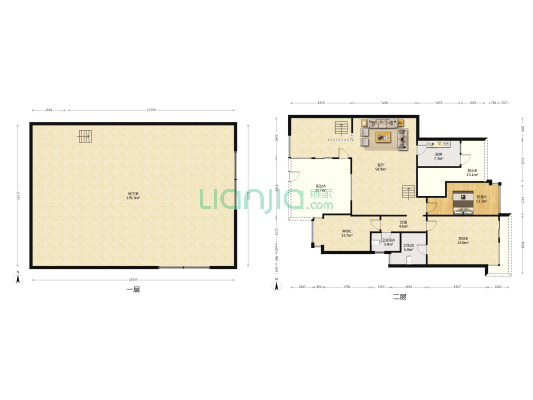 中惠香樟半岛花园 1室1厅2卫 145平方