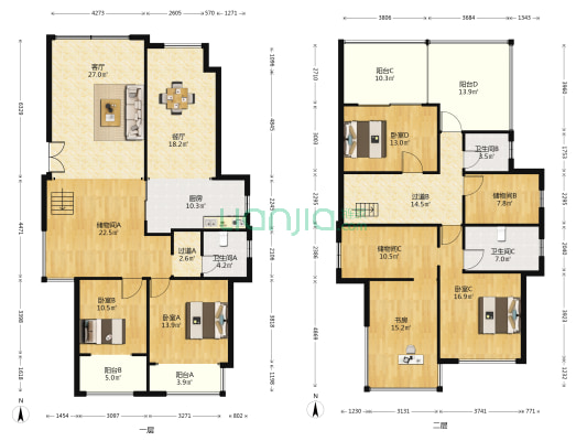 顺天御岭 5室2厅3卫 219平方