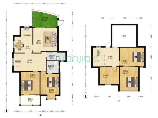 金色丽景 4室2厅2卫 169平方