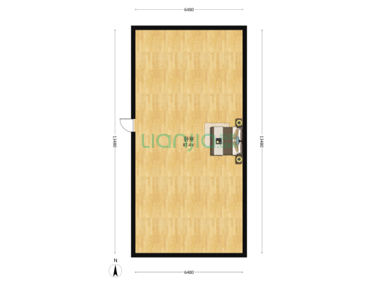 电业局宿舍小区 1室0厅0卫 100平方