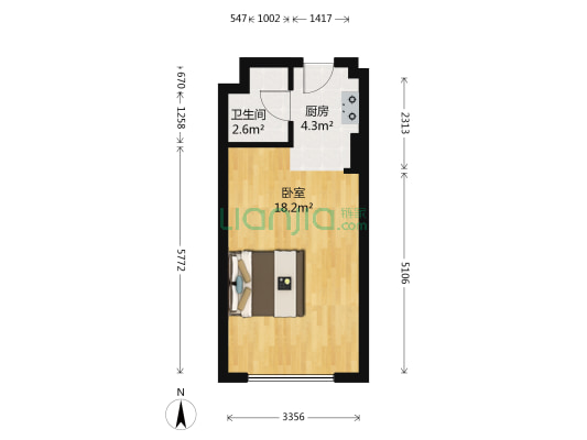 金坐标 1室0厅1卫 41平方