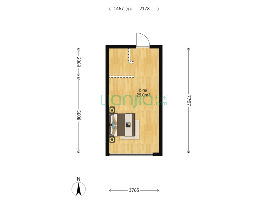 俊发SOHO俊园 1室0厅0卫 44平方