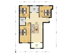 此房通透大三居，采光好，户型好。-涿州鹏渤印象城牛津花园户型图