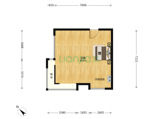 江夏天地 1室0厅0卫 86平方