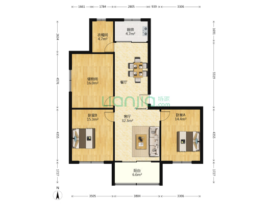 文化名苑 2室1厅0卫 110平方