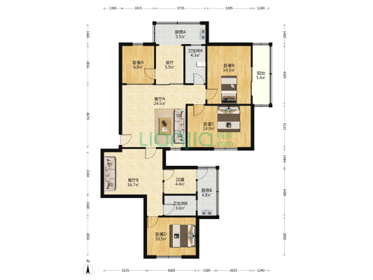 新寺巷 4室3厅2卫 141平方