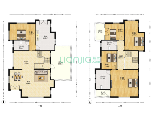爵世名邸 5室1厅3卫 391平方